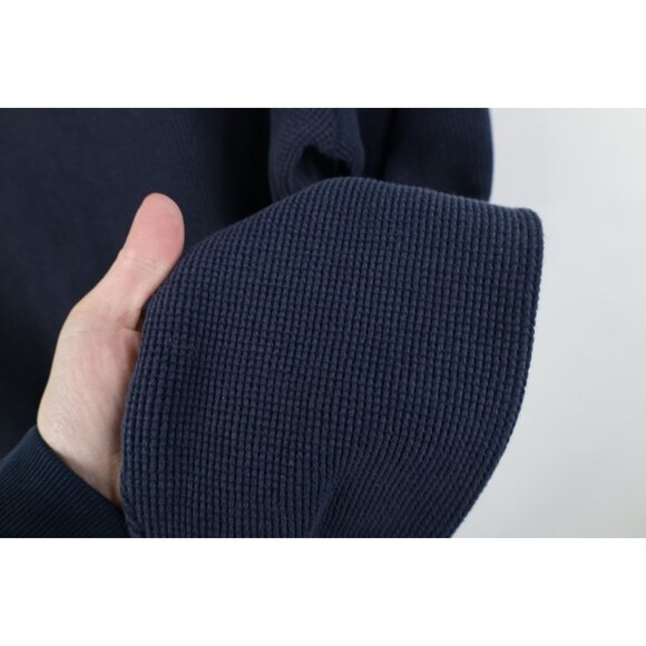 Vtg 90s Streetwear Mens XL Faded Thermal Waffle Knit Long Sleeve Henley T-Shirt - Picture 8 of 13